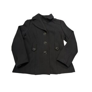 Kenneth Cole Reaction Women's Peacoat Jacket Size S Double Breasted Button Front
